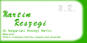 martin reszegi business card